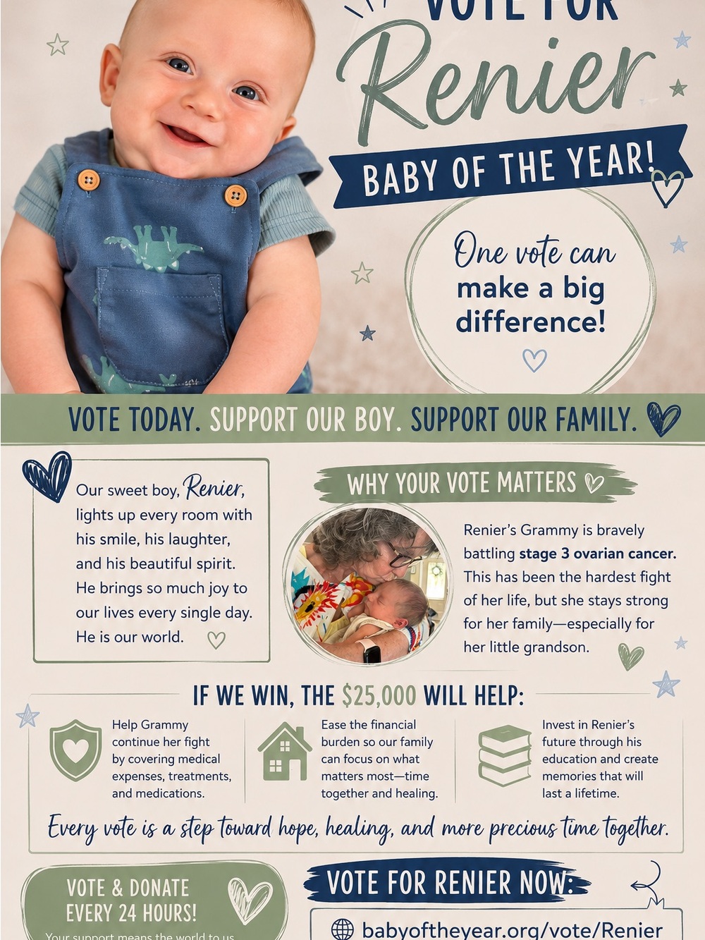 Vote for Renier for Baby of the Year!